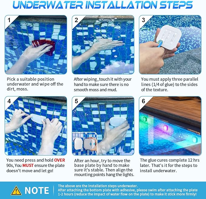 VIDOME Rechargeable Pool Lights, Pool Lights with Remote, IP68 Full Waterproof Submersible Led Lights Built-in Magnet 16 Color Changing Floating Lights for Bathtubs, Ponds, Party Decor (4 Set)