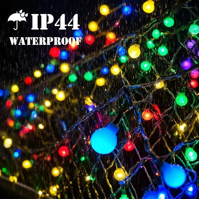 LiuZpatial Smart Globe Christmas Lights Indoor, 33 FT 100 LED Globe Fairy Lights Plug in, App & Remote Control, Timer Music Sync, Christmas Globe String Lights for Bedroom