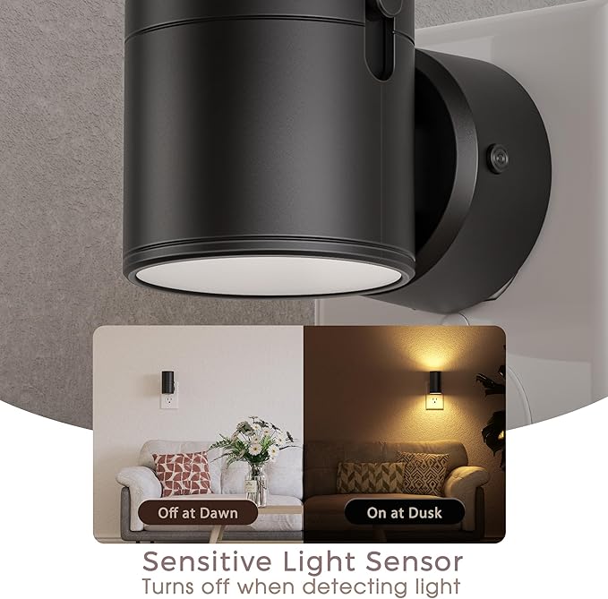 Briignite Night Lights Plug into Wall, 5CCT LED Night Light Plug in, Dusk to Dawn Sensor, 330° Swivel Plug, 0-100LM Adjustable Brightness, Dimmable NightLight for Hallway, Bedroom, Stairway, 2 Pack