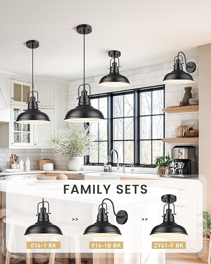 zeyu 11 Inch Semi Flush Mount Ceiling Light, 1-Light Industrial Ceiling Light Fixture for Hallway, Indoor, Matte Black Finish, ZY41-F BK