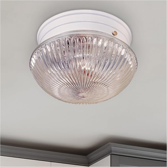 Elk Home Elowen 10-inch Wide 2-Light Flush Mount in White