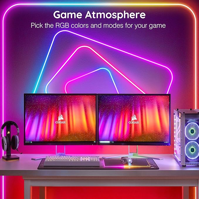 LETIANPAI 50Ft Neon Rope Lights,Flexible Led Rope Lights Control with App/Remote,Multiple Modes Music Sync Gaming RGB Led Neon Lights for Bedroom Outdoor