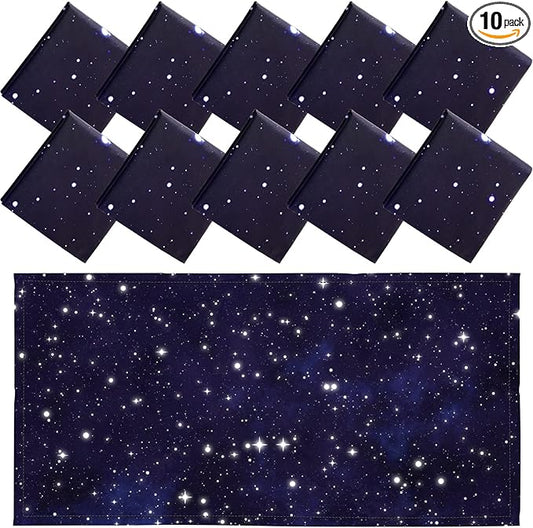 Funtery 10 Pack Fluorescent Light Covers 2 x 4 ft Magnetic Cover Ceiling Classroom Light Filters Cubicle Shield for Classroom Office Home Drop Ceiling Decorations(Starry Sky)
