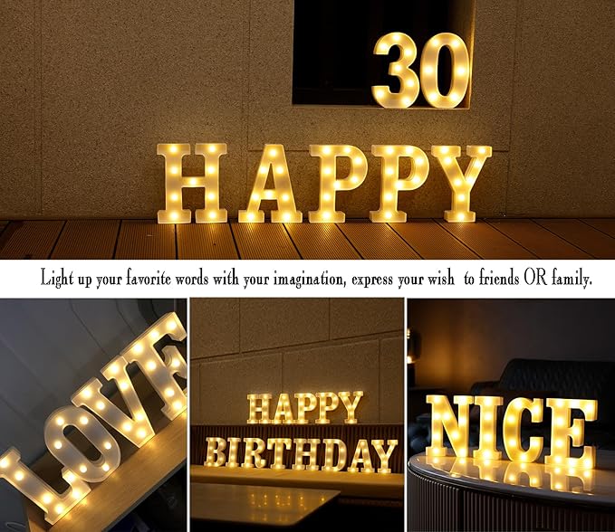 LED Marquee Numbers, Small Light Up Numbers for Party, 8.58 Inch Battery Powered Lighted Number for Birthday, Night Light, Table or Home Decor (Number 0)