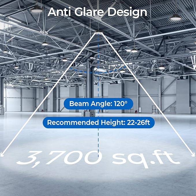 CINOTON 210W UFO LED High Bay Light, Aluminum LED Shop Lights with 31500LM, 5000K Commercial Bay Lighting for Warehouse Garage Workshop Factory, 6' Cable & Safety Rope, ETL Listed 4 Pack