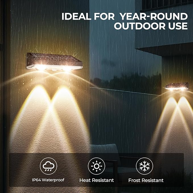 Solar Fence Lights Outdoor 8 Pack – IP65 Waterproof Wireless Solar Deck Lights with 9 Color Modes, 80 Lumen Bright LED for Fence, Backyard, Patio, Pool, Wall – 12+ Hour Runtime, No Wiring