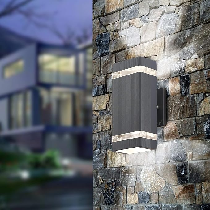LMP LED Square Up and Down Lights Outdoor Wall Light，Body in Aluminum Waterproof Outdoor Wall Lamps，3000k 5W with Certificate ETL