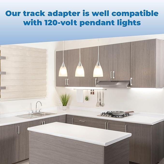 OHLECTRIC Pendant Track Adapter for H Track Only - Halo Track Adapter Supports Weight Upto Maximum of 10 Lbs and SVT 18/3 Wire - White