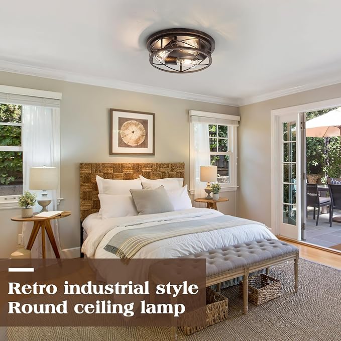 Black Gold Farmhouse Ceiling Light Fixtures,3 Lights Flush Mount Ceiling Light,Bathroom Light Fixtures Ceiling Mount for Hallway Bedroom Kitchen 1 Pack