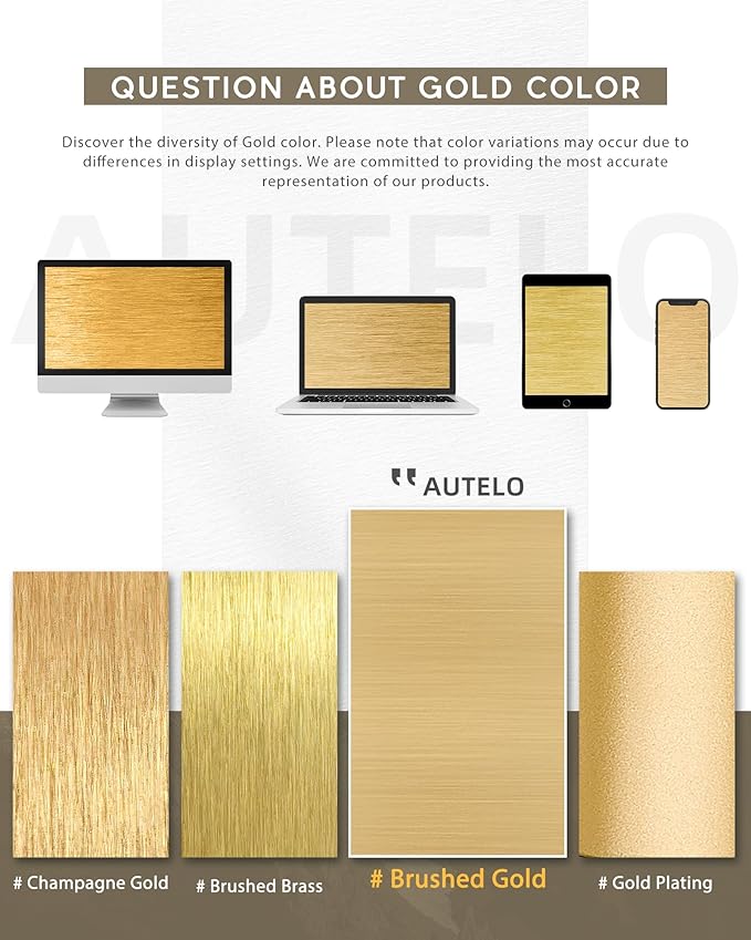 Autelo Gold Pendant Lights, 1-Light Pendant Lights Kitchen Island in Brushed Gold Finish with Clear Cylinder Glass, Vintage Pendant Light Fixtures, Vintage Hanging Lights for Kitchen Island H2511 CLBG