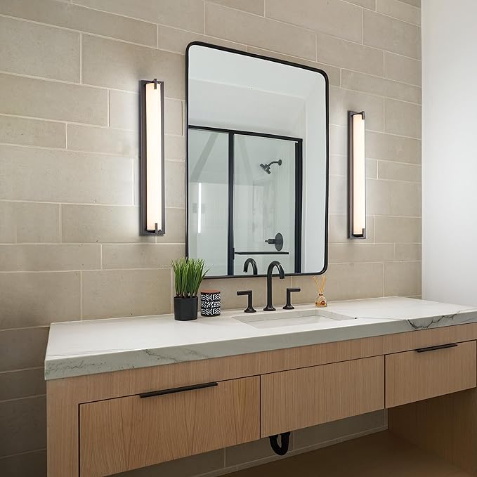 LED Vanity Light Bar, 29.75 in. Dimmable Bathroom Light Fixture Over Mirror, 24W Bathroom Wall Sconce Vanity Lighting, Oil Rubbed Bronze Bath Wall Lamp, Warm White 3000K, ETL Listed