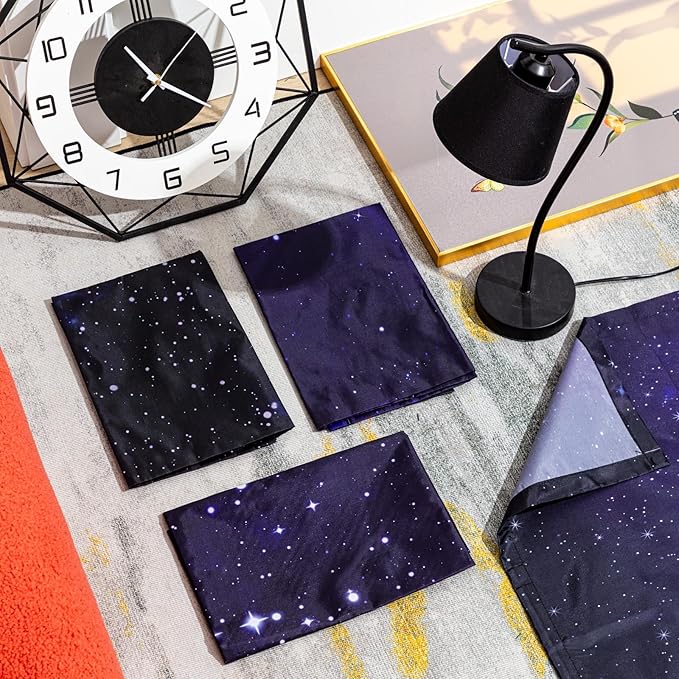 ROCEEI 8 Pack Fluorescent Light Covers, 4 x 2 Feet Magnetic Night Sky Covers Bulk for Ceiling Classroom Light, Reduce Glare, Easy Install, Filters for School, Home, Office, Hospitals Cubicle Decor