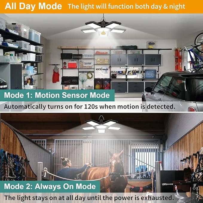 Solar Shed Light All Day Available, 267LED Solar Lights Outdoor Indoor with Motion Sensor, Remote Control, Timer, Waterproof Pendant Lights for Gazebo, Shed, Garage, Barn