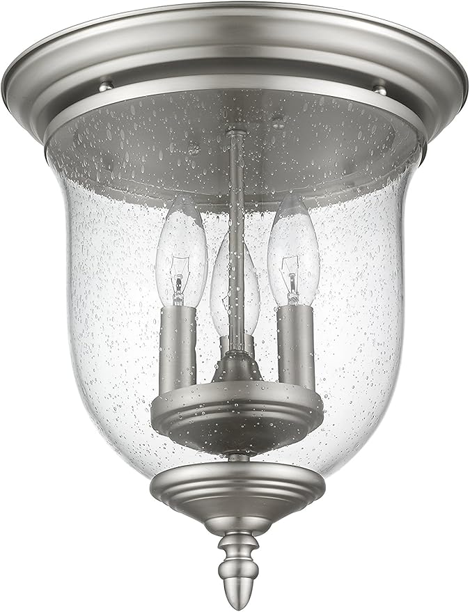 Livex Lighting 5024-91 Legacy 3-Light Ceiling Mount, Brushed Nickel