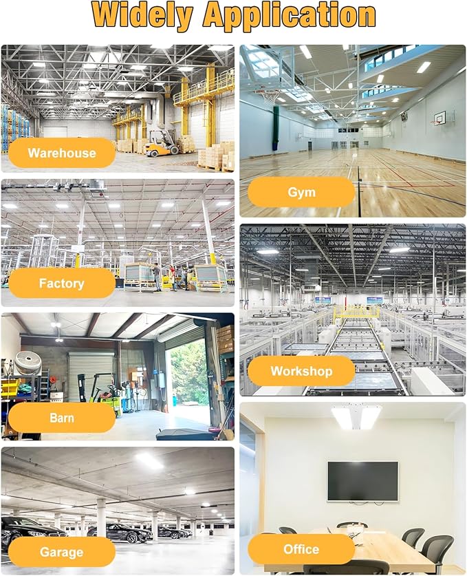 400W 4FT LED Linear High Bay Light, 60000LM Linear High Bay Shop Light Commercial 120-277V, 5000K for Warehouse, Garage Factory, UL Listed, 5 Years Warranty