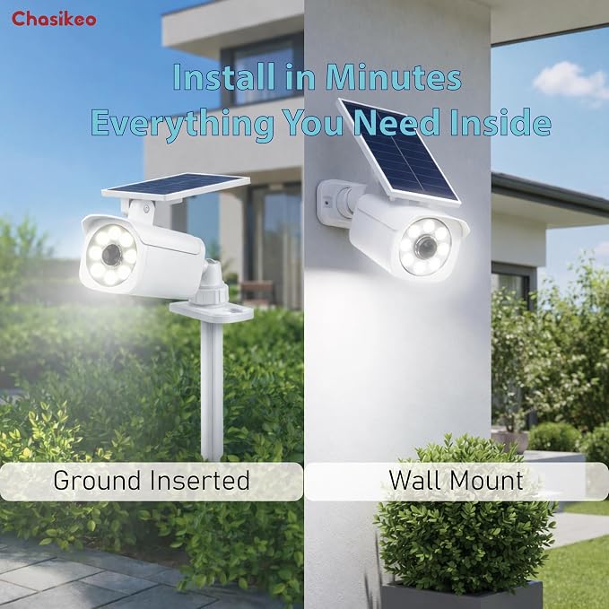 4 Pack Solar Motion Lights Outdoor, Solar Spotlights with Motion Sensor, IP67 Waterproof Solar Power Security Lights, 360° Rotatable for Garden, Yard, Pathway, Fence, Driveway, 1200LM (White)