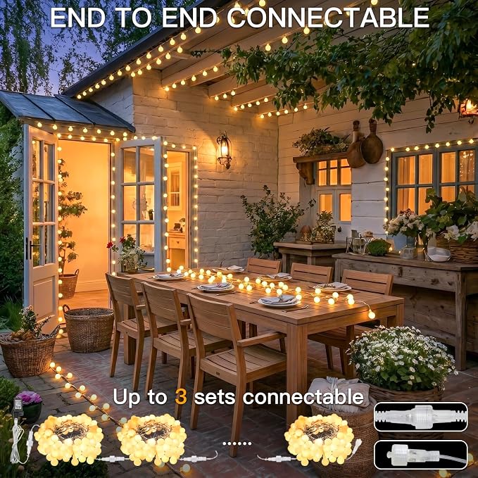 suddus String Lights for Bedroom, 99ft 300 Led Connectable Globe String Lights Indoor, Hanging Fairy Lights Plug in with Remote for Kids Room Dorm Classroom Outdoor Christmas Tree Decor, Warm White