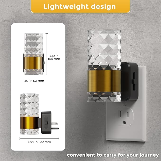 L LOHAS LED Night Light,Modern Night Lights Plug into Wall,2 Pack Amber-3000K-5000K Adjustable Color Temperature Night-Light,Dimmable Nightlights with Dusk to Dawn Sensor for Rooms Bathroom Hallway