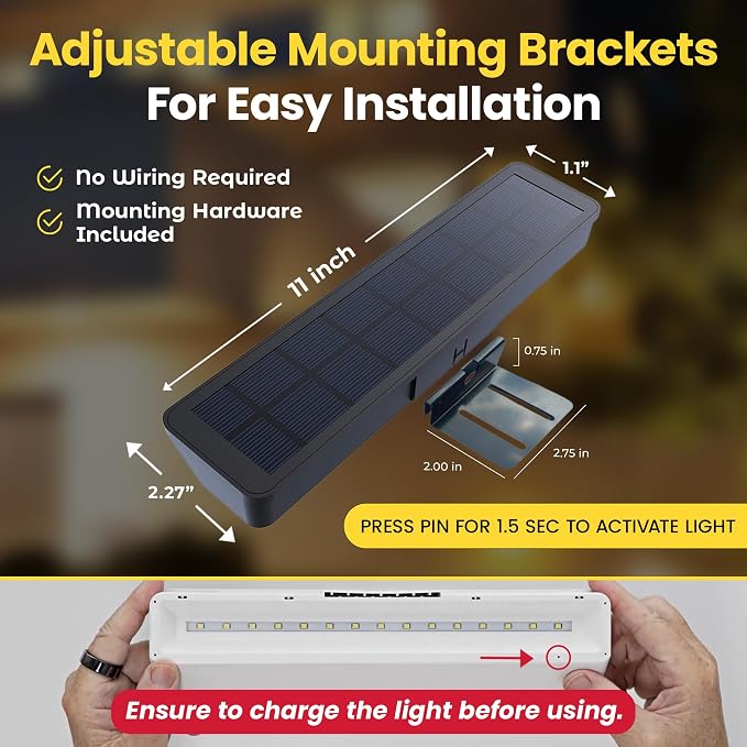 Brighticonics Solar Address Sign Light – IP65 Waterproof LED Lighted House Numbers – Easy to Install, Auto Dusk to Dawn ON/Off, Outdoor Solar Address Signs for Yard, Homes, Business - Cold White 6000K