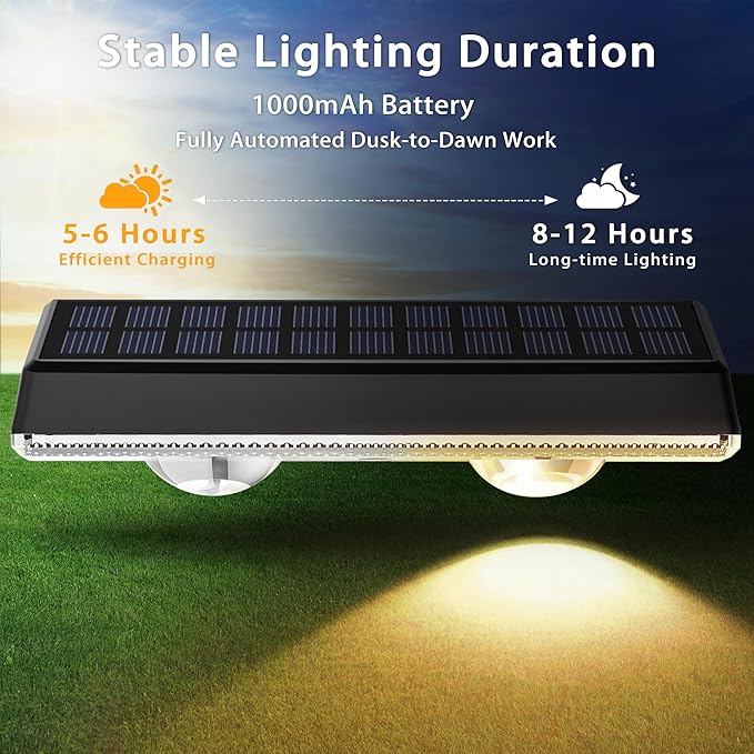 Solar Fence Lights Outdoor, 12-Pack 120LM Fence Lights Solar Powered, IP67 Waterproof Dusk to Dawn Auto On/Off 12+ Hours for Outside/Backyard/Wall/Step/Patio/Deck/Pool (3000K/4000K/6000K White)