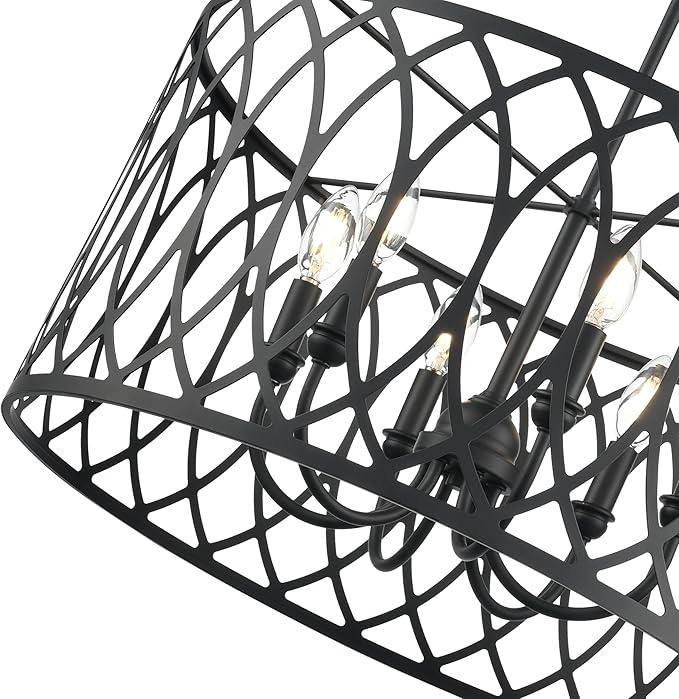 ML Lighting 42106-MB Arelyn 23" Wide 6-Light Pendant - Matte Black