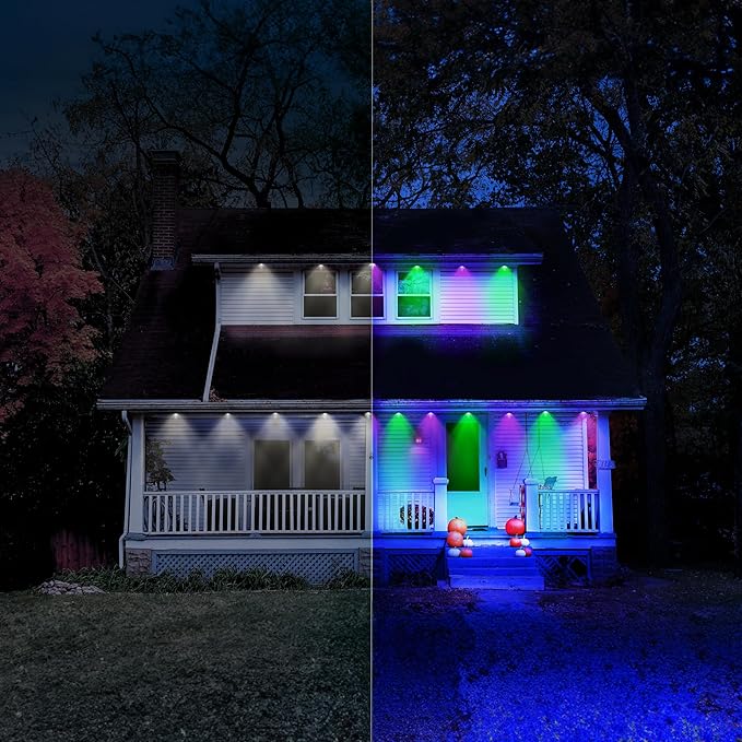 LIFX 50ft Permanent Outdoor Light Extension, Smart RGBW LED Strip, Wi-Fi Enabled, Supercolor, Compatible with Alexa, Google, Requires Base Kit for Holiday & Everyday Use, LFXSL50-30/LED/50EXT