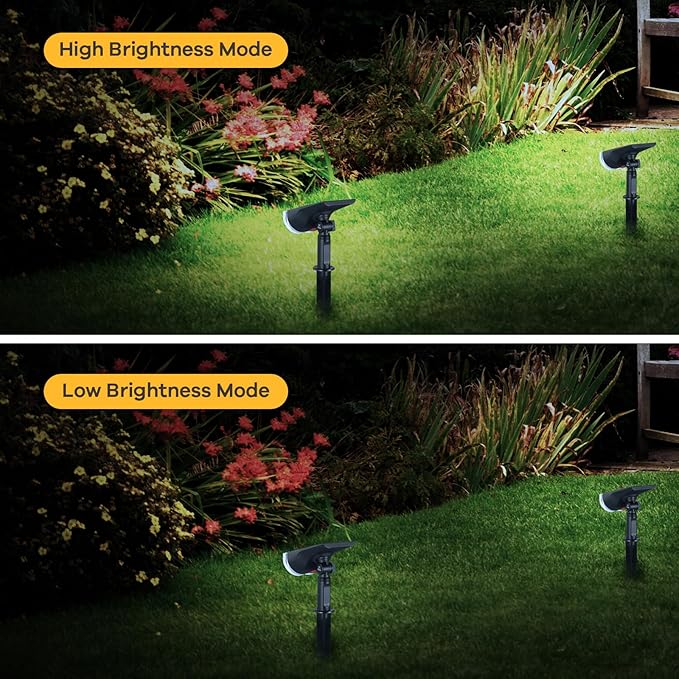 Linkind Solar Lights Outdoor StarRayS, Bright Solar Spot Lights Outdoor, IP65 Waterproof Spotlights for Garden Yard Landscape Walkway Patio Tree (Daylight, 10 Pack)