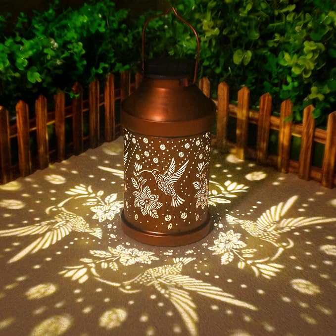Eandisom Solar Lanterns Hummingbirds Gifts for Women Mom Grandma