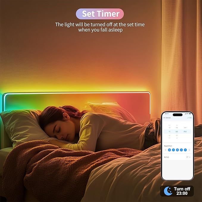 PAUTIX RGB Smart IC COB LED Strip Light,Addressable RGB COB LED Lights 16.4ft,UL-Listed 24V Color Flowing Chasing Effects Strip Lights Multicolor Flexible Color Changing Tape Light,for Bedroom,Party