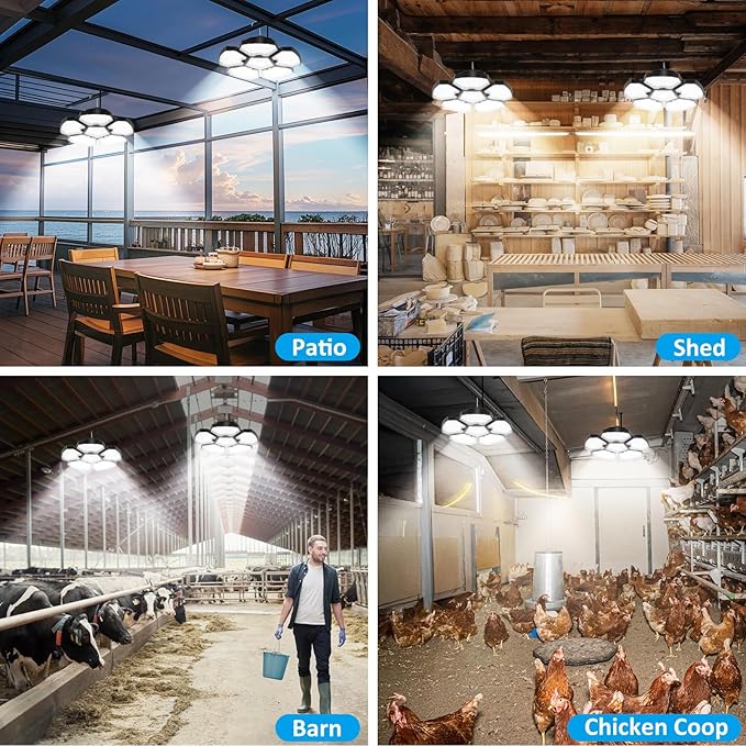 Solar Shed Light Indoor Outdoor, 156LED Solar Powered Motion Sensor Pendant Lights Daytime Available, IP65 Waterproof for Garden, Shed, Gazebo, Barn, Patio, Garage