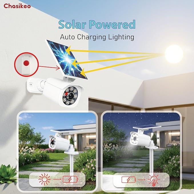 4 Pack Solar Motion Lights Outdoor, Solar Spotlights with Motion Sensor, IP67 Waterproof Solar Power Security Lights, 360° Rotatable for Garden, Yard, Pathway, Fence, Driveway, 1200LM (White)