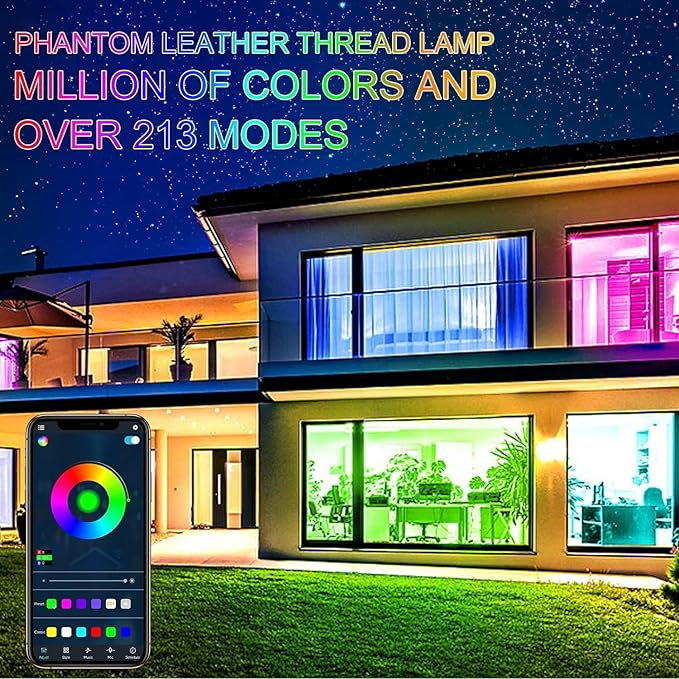 Honche Smart LED Fairy String Light USB 10M/33FT Rainbow Light Waterproof Remote/app Control Outdoor Indoor Rope Lights DIY Color Changing Christmas -mas String Light for Bedroom Garden Cafe