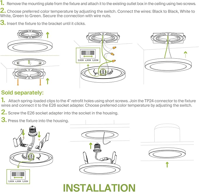ASD LED 5" Round Flush Mount Light | 10W 720LM 3000-5000K 120V | 3CCT, Dimmable, Ultra Slim, ETL Listed | Thin Surface Lamp, Bedroom Ceiling Lighting | Bronze, 6 Pack