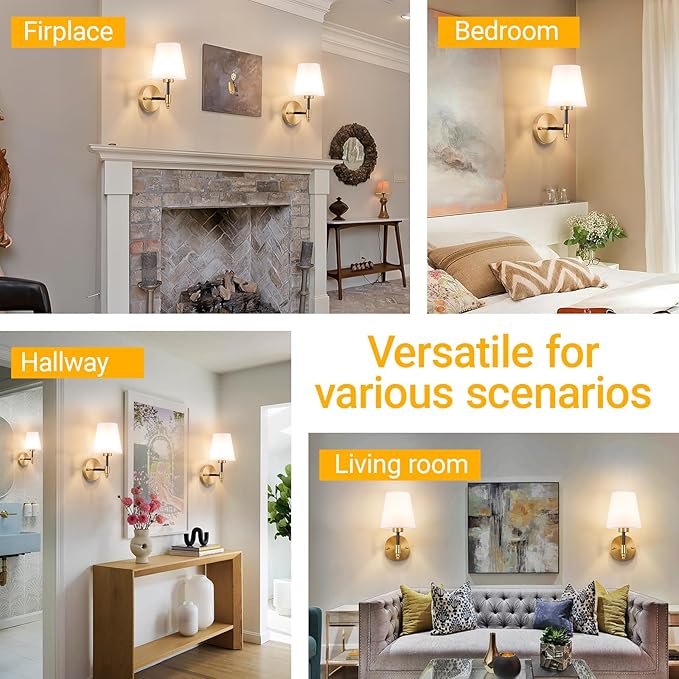 Nekhung Battery Operated Wall Sconces Set of 2, Wireless Wall Light with 10000mAh RGB Dimmable Magnetic Bulb, Rechargeable Wall Sconce with Remote Control for Bedroom Living Room
