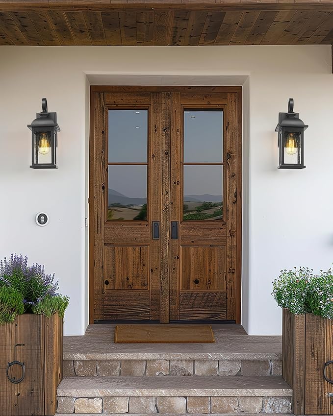 FEMILA Outdoor Wall Sconce, 21" Large Outdoor Wall Lantern Porch Lights for Entryway, Patio, Garage, Doorway, Anti-Rust Waterproof, UL Listed, 4FD54B2 BK