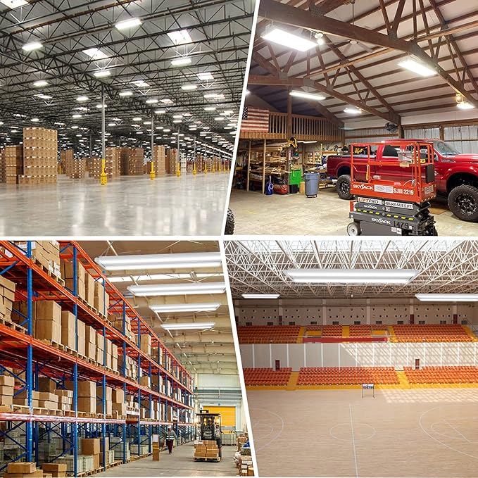 hykolity 2FT 150W LED Linear High Bay Shop Light, 20250 lm LED Shop Light Fixture, 135LM/W, 120-277V, 0-10V Dim, 5000K, Linear Hanging Light for Warehouse Workshops, UL Listed