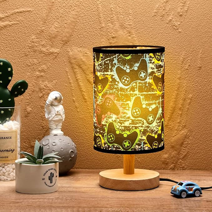 Glooglitter Video Game Table Lamp for Gifts 3 Colors Dimmable Lights 9.72 x 5.12 Inch Night Light Bedside DecLamps Oration for Bedroom Desk Birthday Gifts for Home Decor