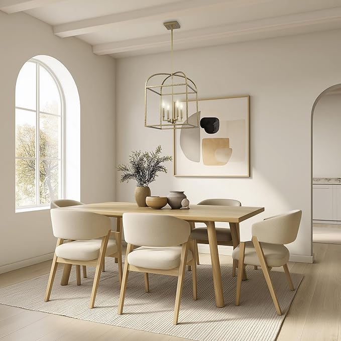 Asher Hamilton AHP-209AG Montclair 15.94 Inch Pendant Light | Adjustable 20.67 to 59.37 Inch Height | E12 Candelabra Base | Rod Hung Ceiling Fixture | Dry Rated for Indoor Use | Antique Gold Finish