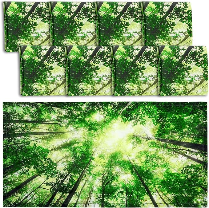 Patelai 8 Pack Fluorescent Light Covers for Classroom Ceiling 4 x 2 Feet Magnetic Light Covers Filter for Office School Drop Ceiling Supplies(Forest Style)