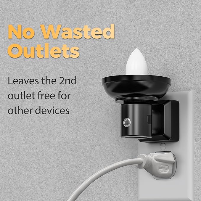 DORESshop LED Night Light, Night Lights Plug into Wall, 3 Level Brightness Adjustable Plug in Night Light, Dusk to Dawn Sensor Nightlights for Adults