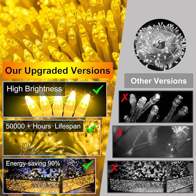670 LED 66FT Christmas Lights with 148 Drops, 12 Modes Dimmable Warm white Outdoor Hanging Lights with Timer Memory, Waterproof Curtain Lights for Home Bedroom Indoor Tree Window Roof Fence Wedding