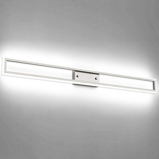 ZUZITO Bathroom Light Fixtures Over Mirror - Modern Brushed Nickel Bathroom Vanity Light 48 Inch- Dimmable Vanity Lights LED 6000K