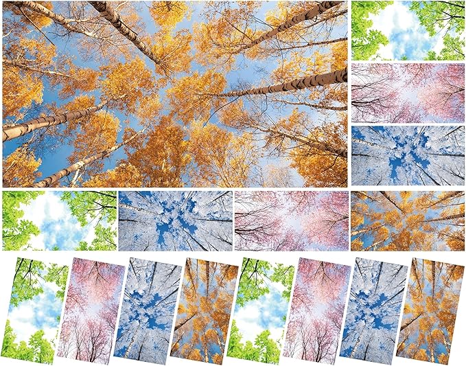 8 Pcs Fluorescent Light Covers with 80 Magnets Decorative for Classroom Ceiling Light 4 x 2 Feet Magnetic Light Covers Filter Easy Install for Office Hospitals & Home Drop Ceiling Supplies (Season)