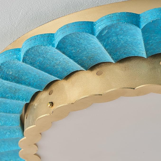 Parrot Uncle 19.7 Inch Close to Ceiling Light Fixtures Mid Century Art Deco Chandelier, Boho LED Ceiling Light Flush Mount for Bedroom, Living Room, Dining Room