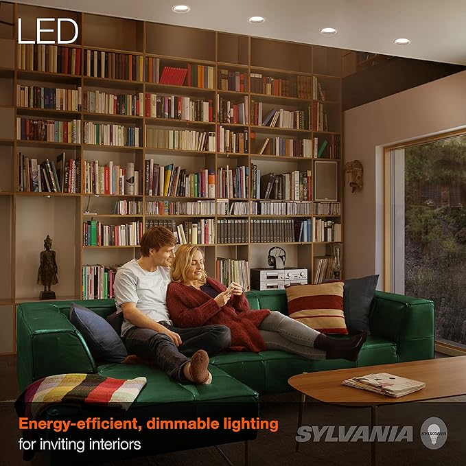 LEDVANCE Flood BR30 LED Light Bulb, 65W = 9W, Dimmable, 22 Year, 800 Lumens, 3000K, White - 1 Pack (41111)