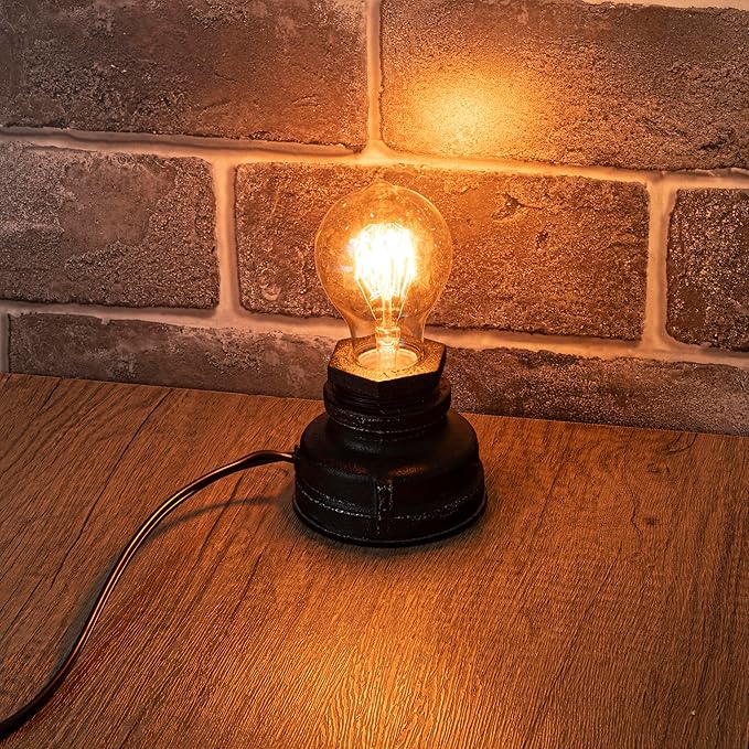 Touch Control Table Lamp Vintage Desklamp Small Industrial Touch-Light Bedside Dimmable Nightstand-Lamp Steampunk AccentLight Edison Lamp Base Antique Night Light for Living Room Bedroom
