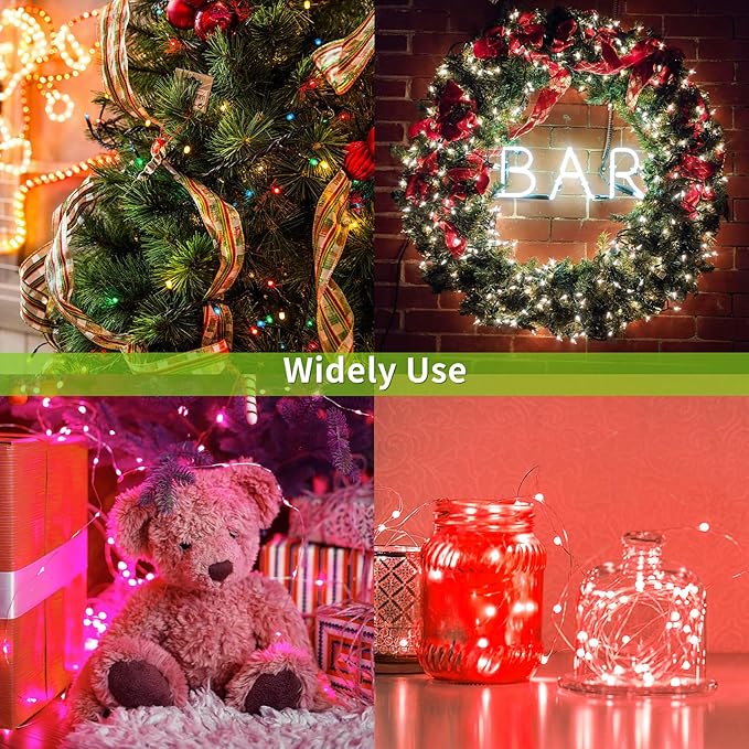 Solar String Lights Outdoor, 33 Feet 100 LEDs 8 Modes Solar Fairy Lights for Outside, Waterproof Outdoor Light for Patio Yard Christmas Tree Halloween Wedding Party Decorations, Colorful