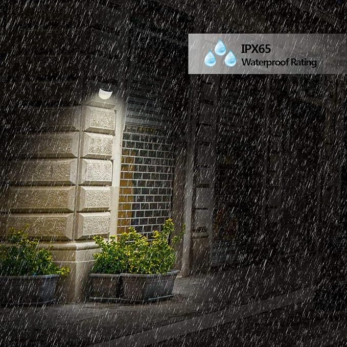 KBP Solar Fence Lights Outdoor Decorative Garden Lights Waterproof Wall Lights for Patio, Yard, Stairway (White)