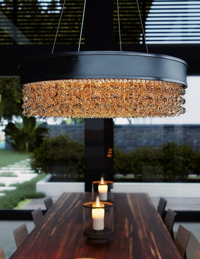 Maxim Lighting Maxim 16-Light Pendant Light | Collection Bronze Finish | Transitional Indoor Light Fixture | Ideal for Kitchen Islands & Dining Rooms | Home Decor Ceiling Fixture | 39655SHBZ