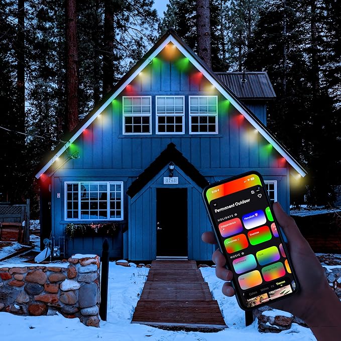 LIFX 50ft Outdoor Permanent Smart Lights, RGBW LED Strip with Supercolor, Wi-Fi Enabled, Cuttable & Extendable, App & Voice Control, Alexa/Google/Apple Compatible, IP67 Weatherproof, LFXSL50-30/LED